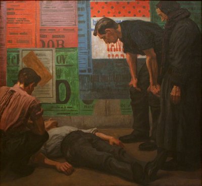 Accident at the Building Site by Karel Myslbek